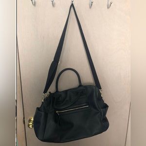 Leather tote bag